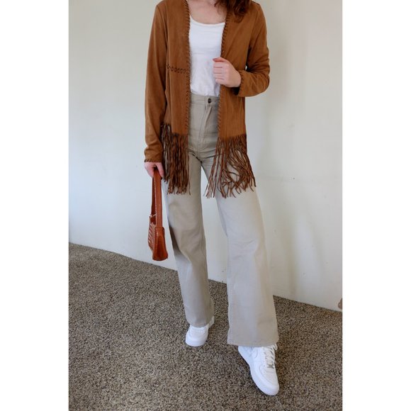 MARFINNO CARAMEL FRINGE JACKET - SIZE L - Picture 5 of 9